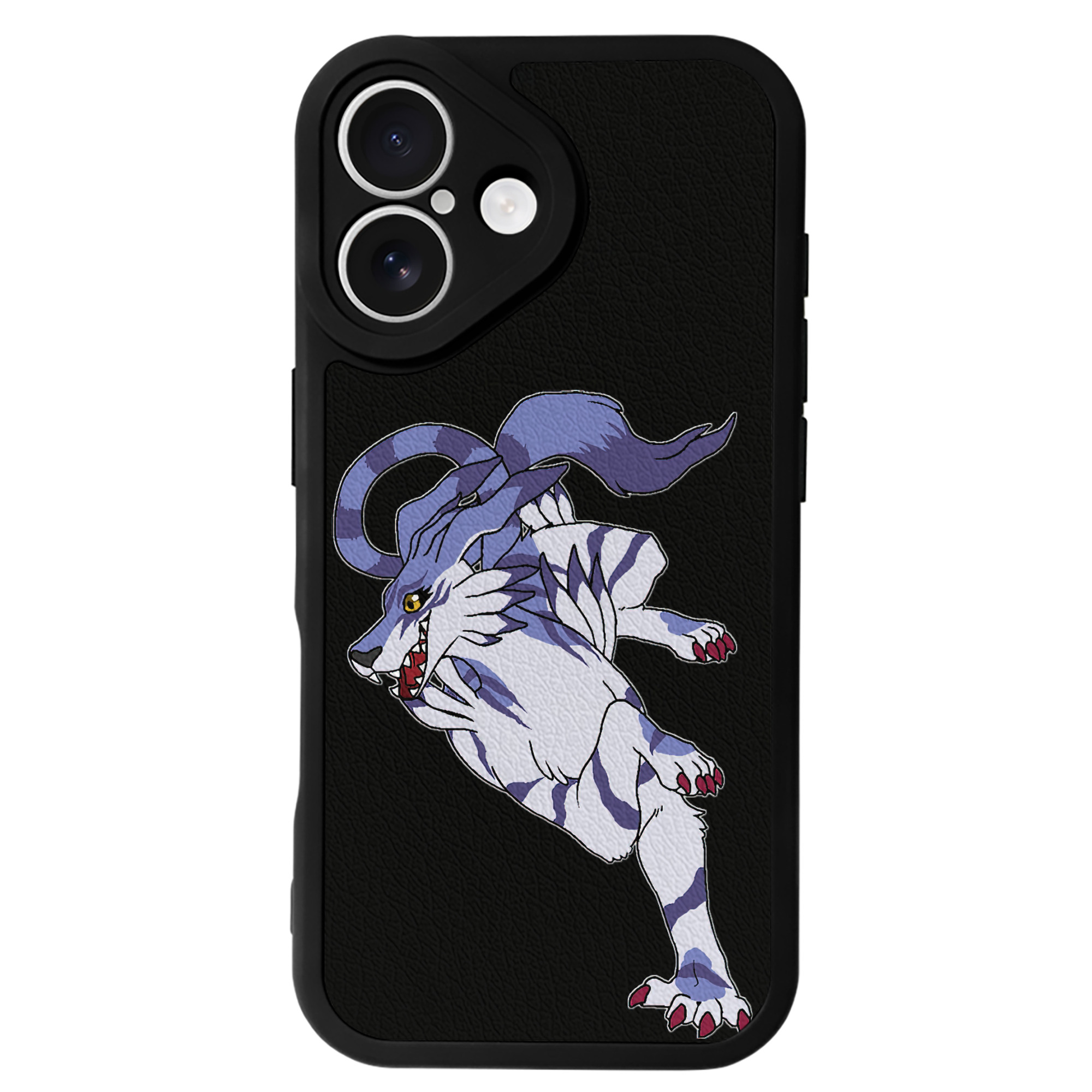 （画像用） Digimon デジタルモンスター/デジモン 【iPhone 16シリーズ対応】シリコンスマホケース（レザー調） 材質：シリコン